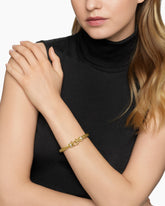 Buckle Cablespira® Bracelet in 18K Yellow Gold with Rubies and Diamonds, 7mm